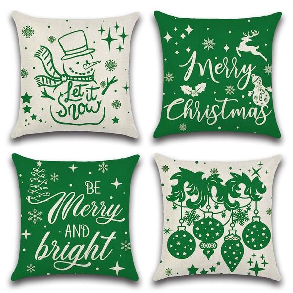 cushion/decorative pillow 45*45 linen merry christmas cushion cover green theme snowman ball pattern throw pillowcase sofa home navidad yea
cushion/decorative pillow 45*45 linen merry christmas cushion cover green theme snowman ball pattern throw pillowcase sofa home navidad yea