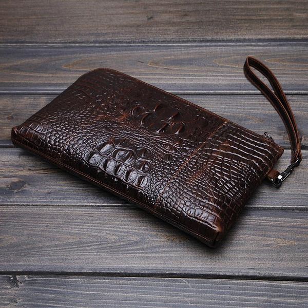 wallets vintage genuine leather men wallet crocodile clutch bag long organizer pocket zipper money purse card holder phone pouch, Red;black
wallets vintage genuine leather men wallet crocodile clutch bag long organizer pocket zipper money purse card holder phone pouch, Red;black