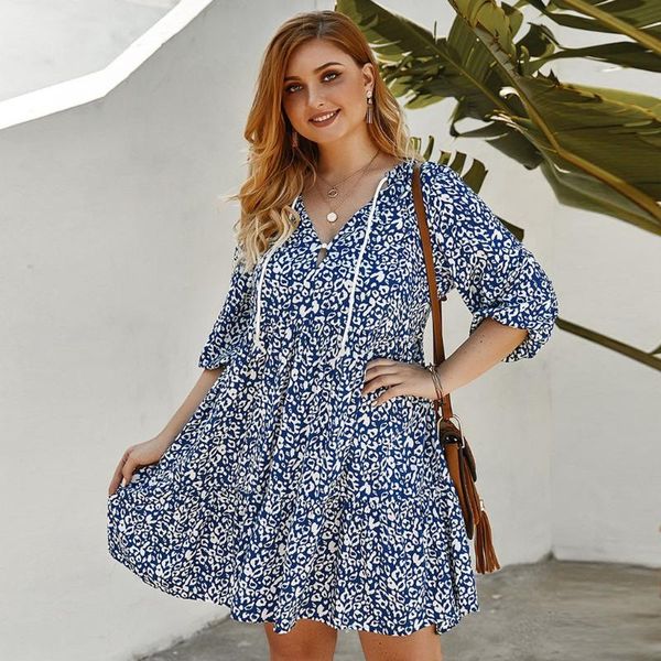 summer dress women's medium sleeve v-neck printed casual loose plus size female sundress vestidos ropa mujer swimwear, White;black
summer dress women's medium sleeve v-neck printed casual loose plus size female sundress vestidos ropa mujer swimwear, White;black