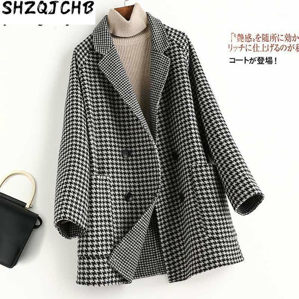 100% wool coat women plaid tweed jacket spring autumn double-breasted houndstooth coats and jackets korean kqn3 women's & blends, Black
100% wool coat women plaid tweed jacket spring autumn double-breasted houndstooth coats and jackets korean kqn3 women's & blends, Black