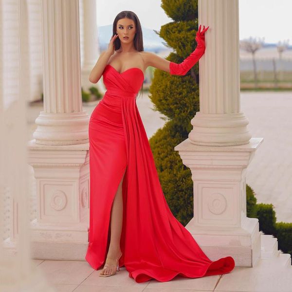 party dresses red mermaid satin prom dress high split sweetheart evening gowns customized dubai, White;black
party dresses red mermaid satin prom dress high split sweetheart evening gowns customized dubai, White;black