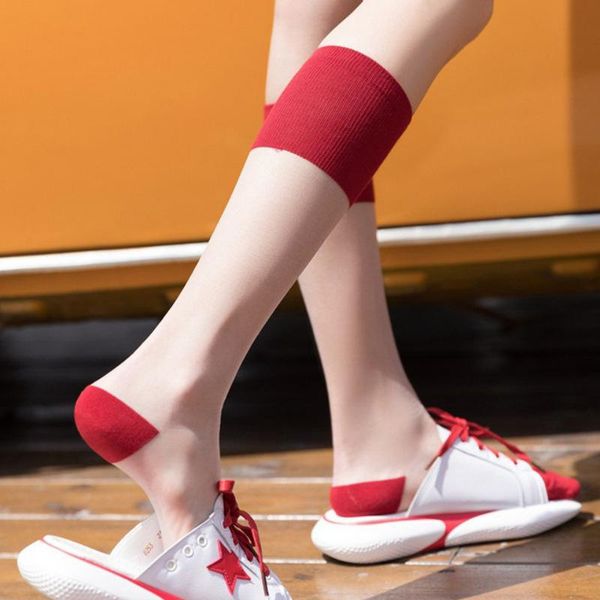 spring and summer thin section long tube glass silk calf high transparent card wild breathable striped women's socks & hosiery, Black;white
spring and summer thin section long tube glass silk calf high transparent card wild breathable striped women's socks & hosiery, Black;white