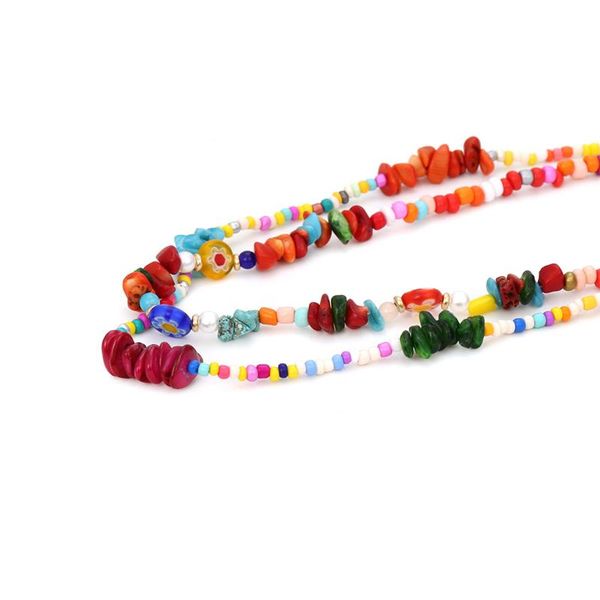 chains bohemian handmade beaded necklace double layered wearing crushed stone stitching casual fashion clavicle chain female party gift, Silver
chains bohemian handmade beaded necklace double layered wearing crushed stone stitching casual fashion clavicle chain female party gift, Silver