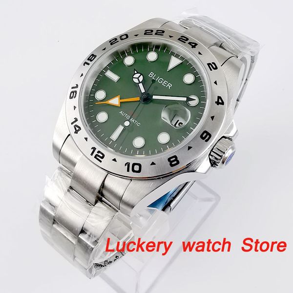 bliger 4m luxury men's watch green dial sapphire glass light-emitting display gmt function automatic kronking movement, Slivery;brown
bliger 4m luxury men's watch green dial sapphire glass light-emitting display gmt function automatic kronking movement, Slivery;brown