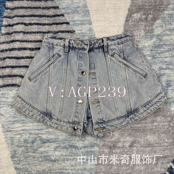 correct version the of 2021 spring and summer aw king shorts wide leg show thin high waist women's denim skirt, Blue
correct version the of 2021 spring and summer aw king shorts wide leg show thin high waist women's denim skirt, Blue