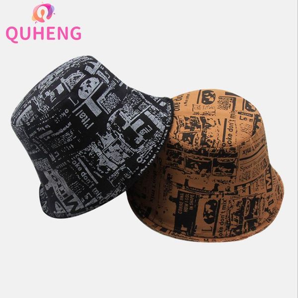 wide brim hats quheng hat spring and summer street fashion graffiti printing double-sided fisherman raw edge visor z63, Blue;gray 
wide brim hats quheng hat spring and summer street fashion graffiti printing double-sided fisherman raw edge visor z63, Blue;gray