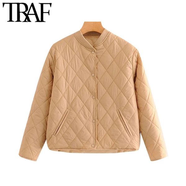 women fashion single breasted loose padded jacket coat vintage long sleeve pockets female outerwear chic 210507, Black
women fashion single breasted loose padded jacket coat vintage long sleeve pockets female outerwear chic 210507, Black