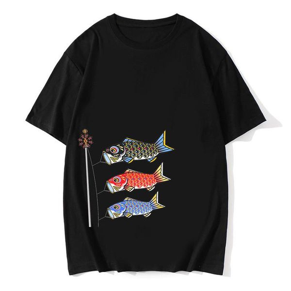 men's t-shirts 2021 summer fish japanese streetwear printed white t-shirt short-sleeve round neck pullover for men fashion trend top, White;black
men's t-shirts 2021 summer fish japanese streetwear printed white t-shirt short-sleeve round neck pullover for men fashion trend top, White;black
