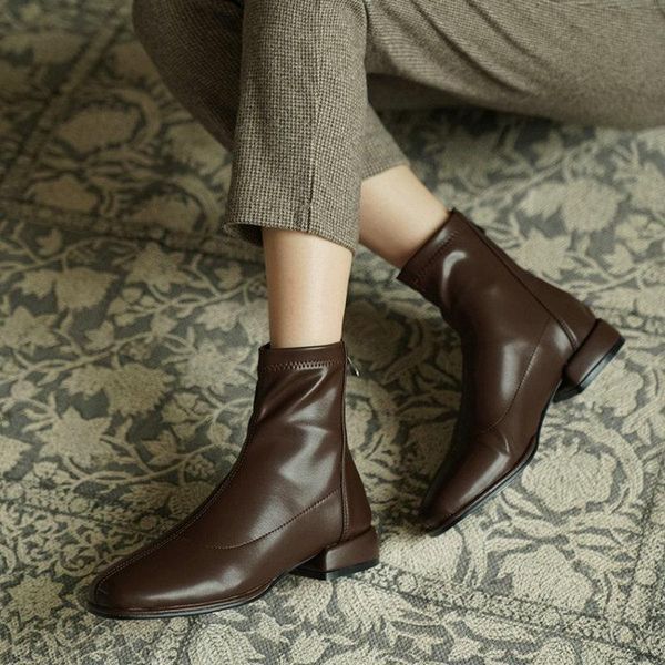 boots sianie tianie 2021 autumn pu stretch slim booties chunky low heels women shoes brown beige ankle motorcycle small size 32, Black
boots sianie tianie 2021 autumn pu stretch slim booties chunky low heels women shoes brown beige ankle motorcycle small size 32, Black