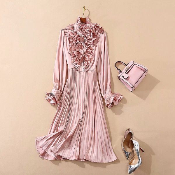 casual dresses european and american women's clothing autumn style long sleeve auricle collar fashionable pink pleated dress msy8, Black;gray
casual dresses european and american women's clothing autumn style long sleeve auricle collar fashionable pink pleated dress msy8, Black;gray