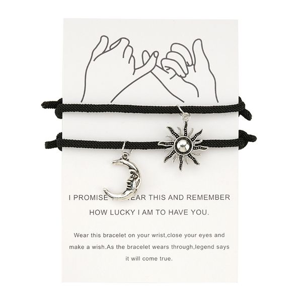 2pcs/set charm bracelet for friendship couples magnetic beads pendant moon and sun bangles women man lucky wish jewelry, Golden;silver
2pcs/set charm bracelet for friendship couples magnetic beads pendant moon and sun bangles women man lucky wish jewelry, Golden;silver