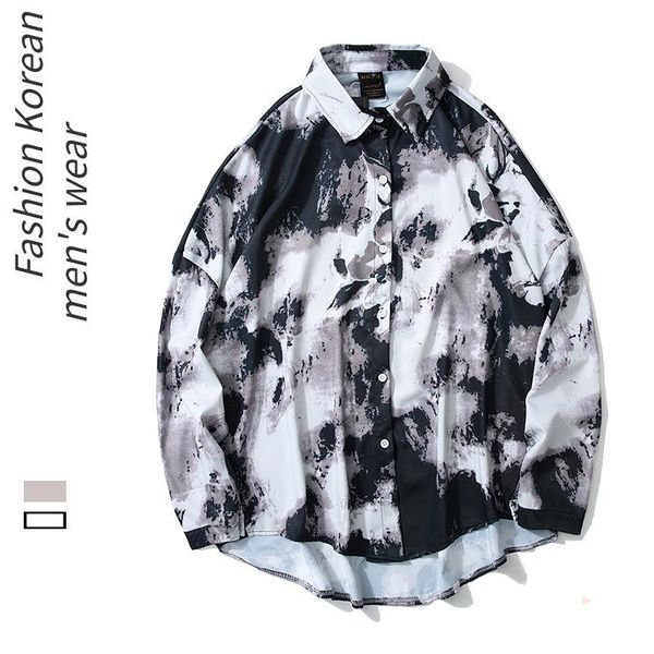 men's casual shirts men clothing 2021 autumn trend printing long-sleeved flower shirt male korean retro loose camisas para hombre, White;black
men's casual shirts men clothing 2021 autumn trend printing long-sleeved flower shirt male korean retro loose camisas para hombre, White;black