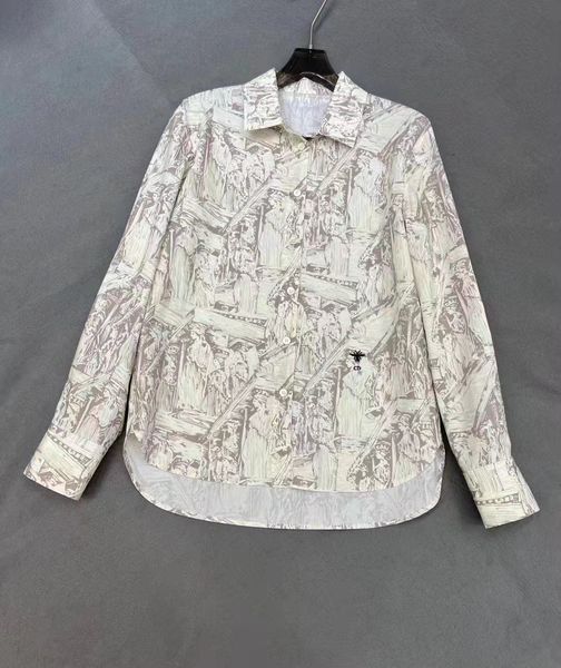 2022 spring/summer luxury designer ladies shirts long sleeves casual loose printed shirts wholesale, White
2022 spring/summer luxury designer ladies shirts long sleeves casual loose printed shirts wholesale, White