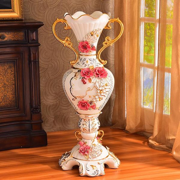 the living room decoration ceramic vase style landing home furnishing luxury large floor vases
the living room decoration ceramic vase style landing home furnishing luxury large floor vases