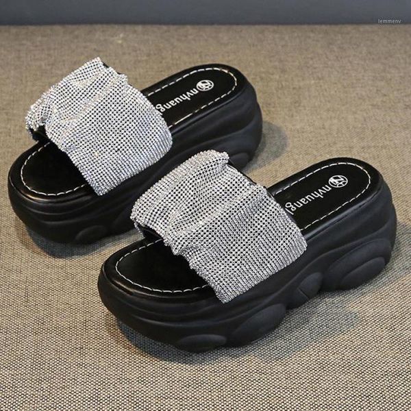 slippers women thick platform leather summer shoes fashion slides rhinestone 2021 sandals outdoor flip flop1, Black
slippers women thick platform leather summer shoes fashion slides rhinestone 2021 sandals outdoor flip flop1, Black