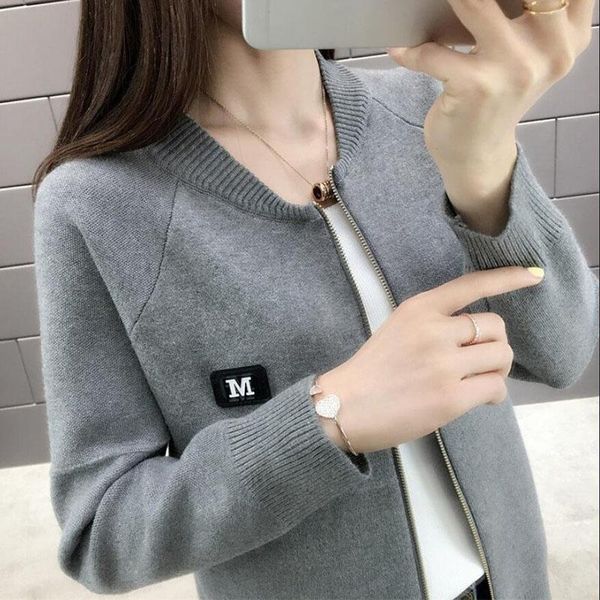 women's knits & tees casual zipper black gray women cardigan 2021 long sleeve sweater autumn winter knitted loose baseball uniform jack, White
women's knits & tees casual zipper black gray women cardigan 2021 long sleeve sweater autumn winter knitted loose baseball uniform jack, White