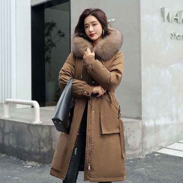 women's down & parkas detachable liner female 2021 winter jacket plus velvet thick big fur collar hooded coat windproof women long snow, Black
women's down & parkas detachable liner female 2021 winter jacket plus velvet thick big fur collar hooded coat windproof women long snow, Black