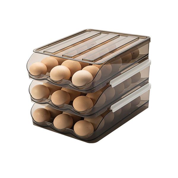 storage bottles & jars hpdear large capacity egg holder for refrigerator, multi-layer chicken container, stores eggs
storage bottles & jars hpdear large capacity egg holder for refrigerator, multi-layer chicken container, stores eggs