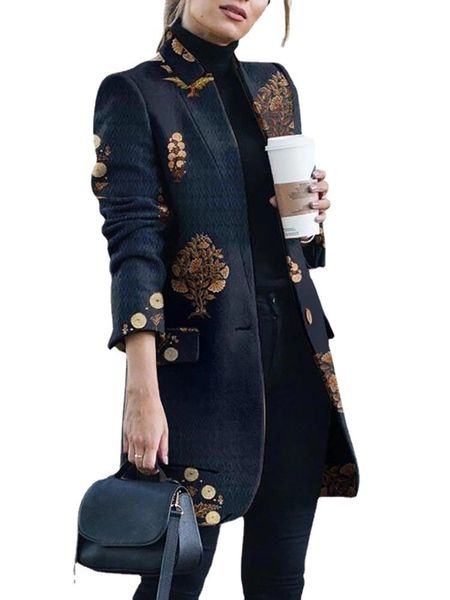 women's jackets lady spring autumn coats vintage pattern money tree print cardigan women fashion, Black;brown
women's jackets lady spring autumn coats vintage pattern money tree print cardigan women fashion, Black;brown