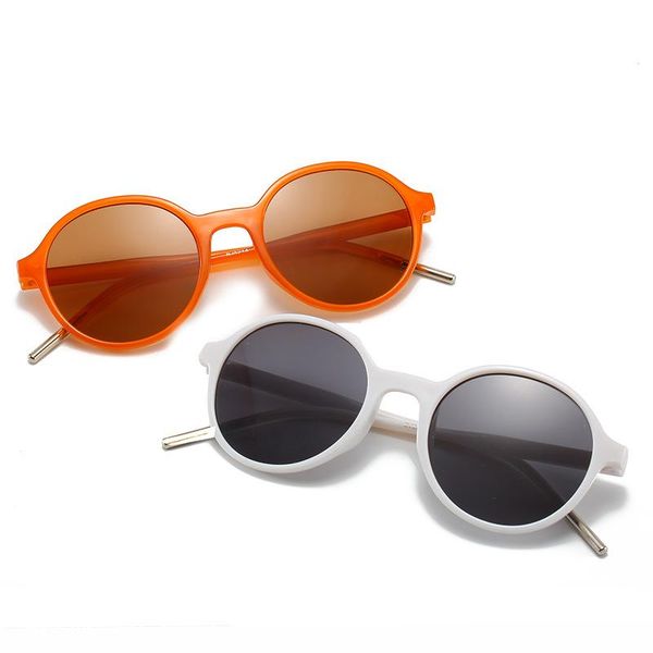 sunglasses round frame milk tea color spectacles fashion ladies men and women small wild sun glasses, White;black
sunglasses round frame milk tea color spectacles fashion ladies men and women small wild sun glasses, White;black
