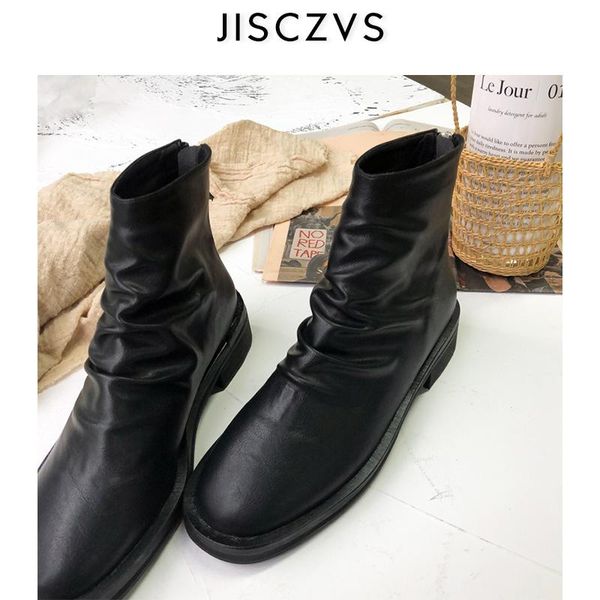 boots fashion classic ankle for women genuine leather shoes black round toe soft non-slip flats
boots fashion classic ankle for women genuine leather shoes black round toe soft non-slip flats