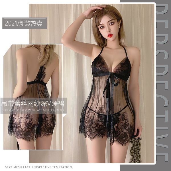 winter guiruo autumn fun and underwear mesh lace perspective temptation deep v suspender nightgown home suit 220, White;black
winter guiruo autumn fun and underwear mesh lace perspective temptation deep v suspender nightgown home suit 220, White;black