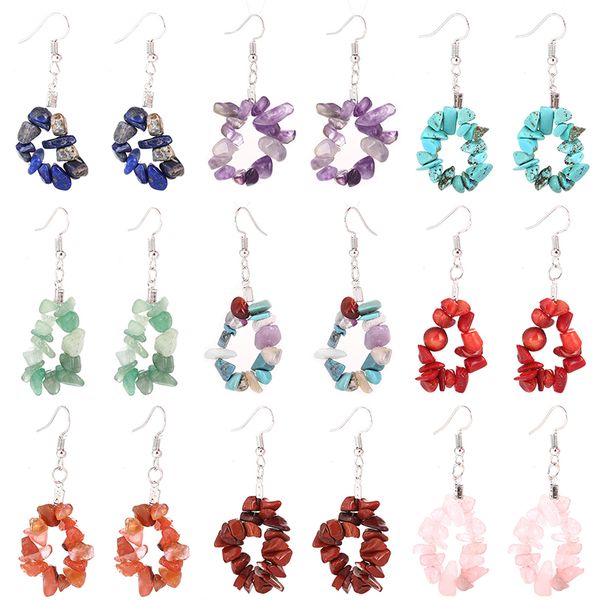 korean dangle earrings for women girls multicolor natural crushed stones bohemian earring ladies jewelry accessories, Silver
korean dangle earrings for women girls multicolor natural crushed stones bohemian earring ladies jewelry accessories, Silver