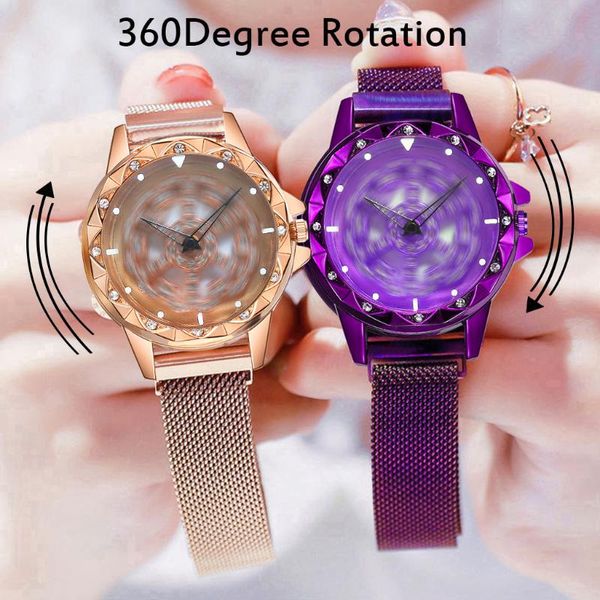 wristwatches luxury women magnetic flower watches 360 rotate dial design watch stainless steel bracelet quartz clock relogio feminino, Slivery;brown
wristwatches luxury women magnetic flower watches 360 rotate dial design watch stainless steel bracelet quartz clock relogio feminino, Slivery;brown