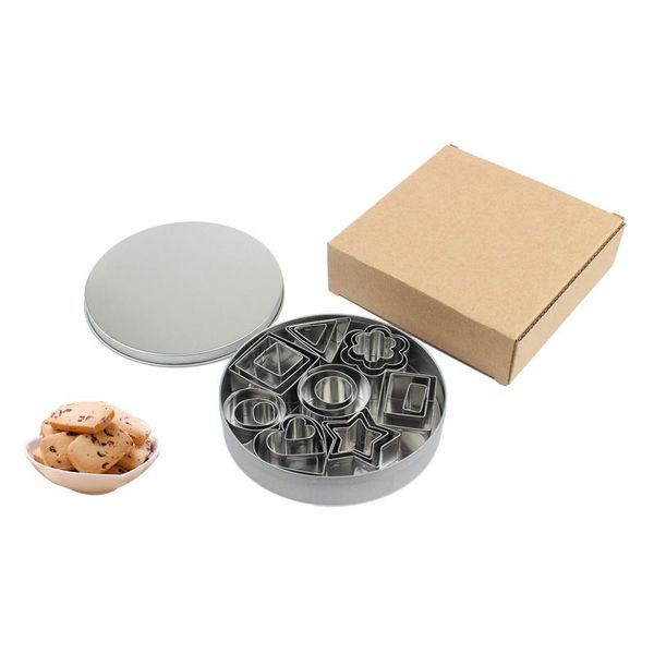 baking moulds 24pcs stainless steel cookie cutters mold biscuit cutter set diy cake decorating fondant mould with storage box
baking moulds 24pcs stainless steel cookie cutters mold biscuit cutter set diy cake decorating fondant mould with storage box
