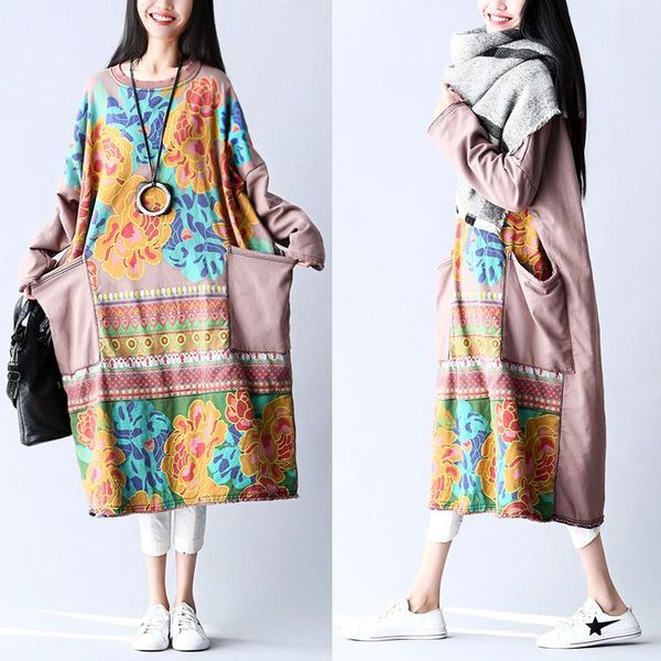 casual dresses 2021 female autumn and winter plus size art fashion big flower all-match with velvet loose burr wild dress, Black;gray
casual dresses 2021 female autumn and winter plus size art fashion big flower all-match with velvet loose burr wild dress, Black;gray