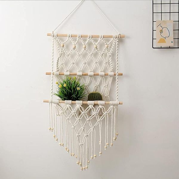 tapestries boho magazine storage organizer 2 layer wall hanging decor mail key holder cotton mesh woven book with wooden bead
tapestries boho magazine storage organizer 2 layer wall hanging decor mail key holder cotton mesh woven book with wooden bead