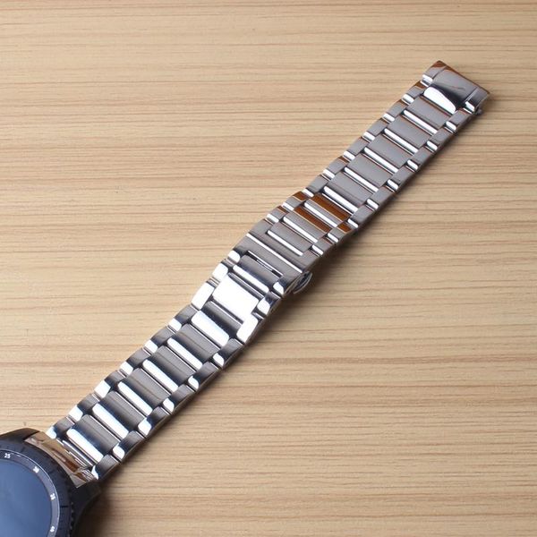 watch bands band fit samsung watches gear s3 22mm curved ends polished silver stainless steel metal butterfly buckles watchbands, Black;brown
watch bands band fit samsung watches gear s3 22mm curved ends polished silver stainless steel metal butterfly buckles watchbands, Black;brown