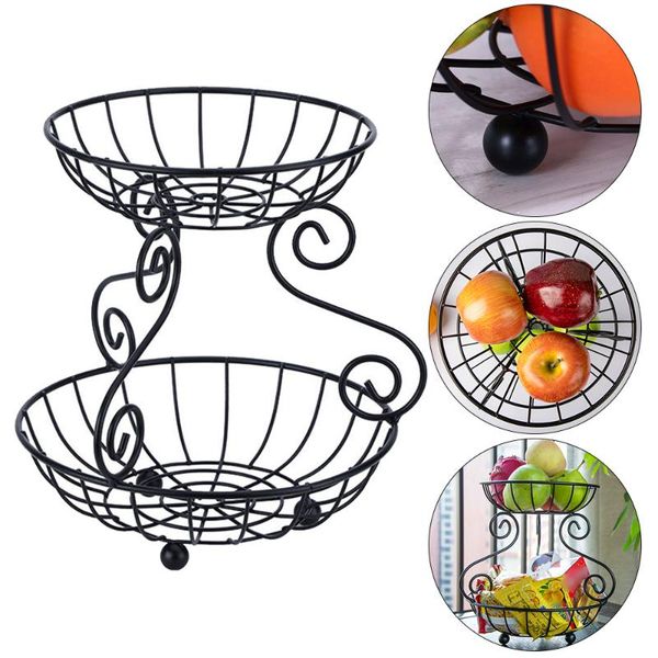 double-layer fruit storage basket metal wire kitchen drain rack vegetable holder snack tray baskets
double-layer fruit storage basket metal wire kitchen drain rack vegetable holder snack tray baskets