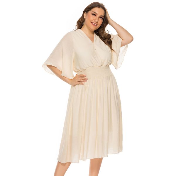 womens plus size dresses summer elegant flying sleeves casual dress new v neck loose folds party birthday outfits, Black
womens plus size dresses summer elegant flying sleeves casual dress new v neck loose folds party birthday outfits, Black