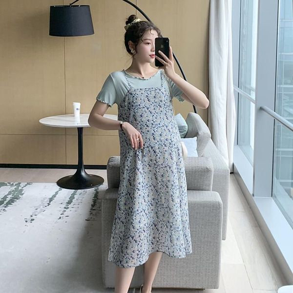 maternity dresses 289# dress summer short sleeves t shirt + suits loose fashion plus size midi pregnant women, White
maternity dresses 289# dress summer short sleeves t shirt + suits loose fashion plus size midi pregnant women, White