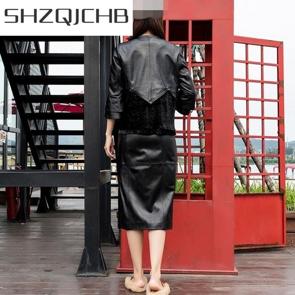 chic patchwork real leather womens jackets o-neck three quarter sleeve loose female sheepskin short coats plus size st women's, Black;brown
chic patchwork real leather womens jackets o-neck three quarter sleeve loose female sheepskin short coats plus size st women's, Black;brown