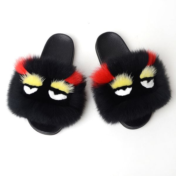 f.n.jack fur slippers fluffy real hair sandals plush soft flat home flip flops women cute animal shoe zf39, Black
f.n.jack fur slippers fluffy real hair sandals plush soft flat home flip flops women cute animal shoe zf39, Black