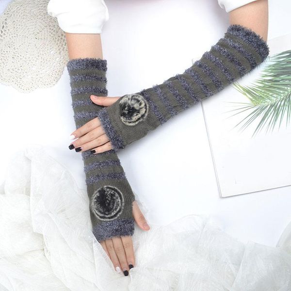 sports gloves myalice women winter knitted warm arm long sleeve cover mittens girls ridding fingerless outdoor plush fur, Black
sports gloves myalice women winter knitted warm arm long sleeve cover mittens girls ridding fingerless outdoor plush fur, Black