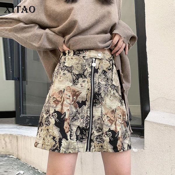 skirts xitao high waist slim embroidery skirt women clothes 2021 fashion zipper a line casual match all mini autumn winter j2428, Black
skirts xitao high waist slim embroidery skirt women clothes 2021 fashion zipper a line casual match all mini autumn winter j2428, Black