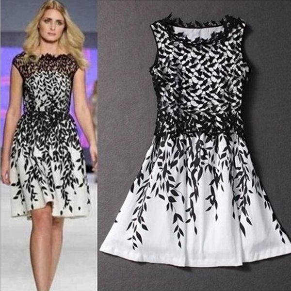 dresses 2021 spring elegant water soluble lace stitching fashionable leaf print temperament version, Black;gray
dresses 2021 spring elegant water soluble lace stitching fashionable leaf print temperament version, Black;gray