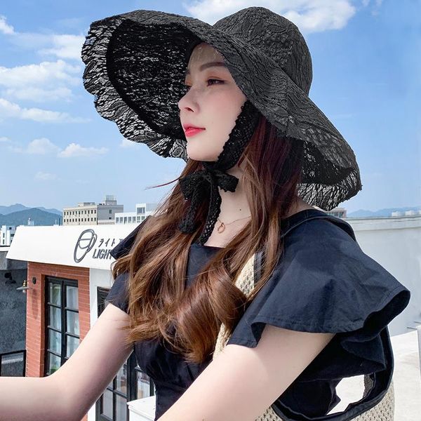 wide brim hats hat lady's fashion famous ladies lace hollow fisherman spring and summer korean edition thin matching sun block, Blue;gray
wide brim hats hat lady's fashion famous ladies lace hollow fisherman spring and summer korean edition thin matching sun block, Blue;gray