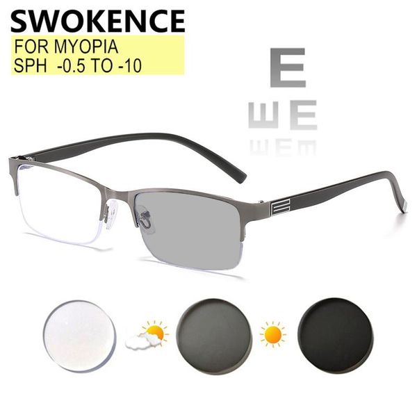 sunglasses myopia prescription glasses -0.5 to -10 men women business half frame anti blue ray pochromic shortsighted spectacles f518, White;black
sunglasses myopia prescription glasses -0.5 to -10 men women business half frame anti blue ray pochromic shortsighted spectacles f518, White;black