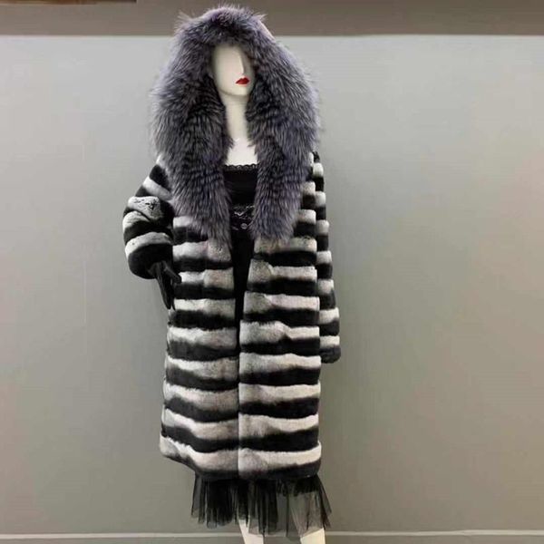 women's fur & faux european ladies long hooded max rex chinchila real coats trench, Black
women's fur & faux european ladies long hooded max rex chinchila real coats trench, Black