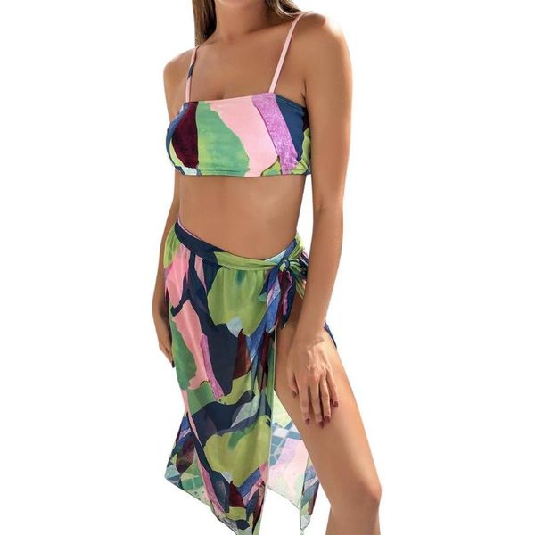 women's swimwear 3 piece swimsuit patterns summer beach bikini set for women, White;black
women's swimwear 3 piece swimsuit patterns summer beach bikini set for women, White;black