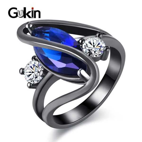 cluster rings gukin luxury blue zircon cz crystal for women wedding engagement stainless steel ring jewelry, Golden;silver
cluster rings gukin luxury blue zircon cz crystal for women wedding engagement stainless steel ring jewelry, Golden;silver
