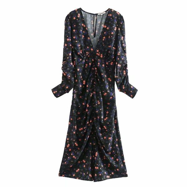 casual dresses 2021 spring women's deep v long sleeve retro temperament was thin and gorgeous mid-length dress, Black;gray
casual dresses 2021 spring women's deep v long sleeve retro temperament was thin and gorgeous mid-length dress, Black;gray