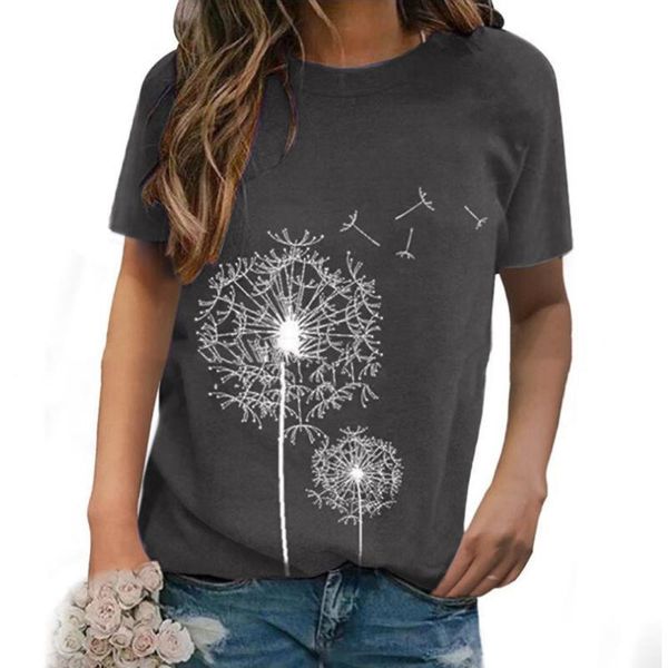 women's t-shirt home&nest fashion women summer plus size o-neck dandelion short sleeve casual loose t-shirts 2021, White
women's t-shirt home&nest fashion women summer plus size o-neck dandelion short sleeve casual loose t-shirts 2021, White