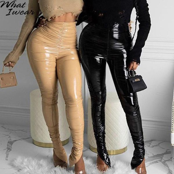 women's pants & capris autumn 2021 pu leather stacked skinny pencil woman party club workout fitness streetwear side split trouser soli, Black;white
women's pants & capris autumn 2021 pu leather stacked skinny pencil woman party club workout fitness streetwear side split trouser soli, Black;white