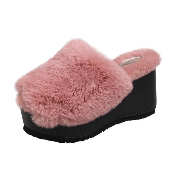autumn women plush slippers comfortable and fashionable thick-soled 8cm high-heeled warm wear-resistant, Black
autumn women plush slippers comfortable and fashionable thick-soled 8cm high-heeled warm wear-resistant, Black
