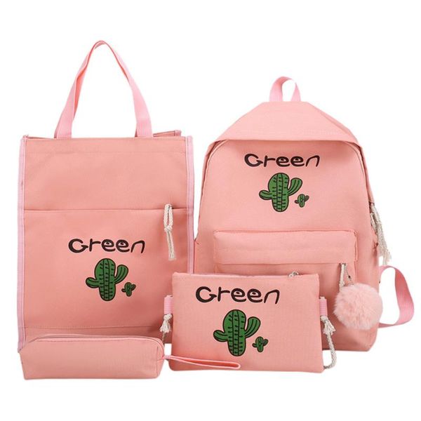 outdoor bags fashion women's backpack four-piece set canvas solid color travel bag large capacity waterproof for student 1218
outdoor bags fashion women's backpack four-piece set canvas solid color travel bag large capacity waterproof for student 1218